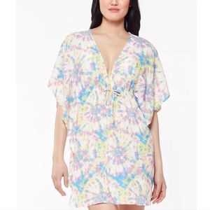 Jessica Simpson Tie Dye Caftan Swimsuit Cover-up
